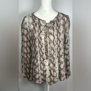 Greylin Brown Snake Print Blouse. Size M. 
Career. Professional. Wear to Work.